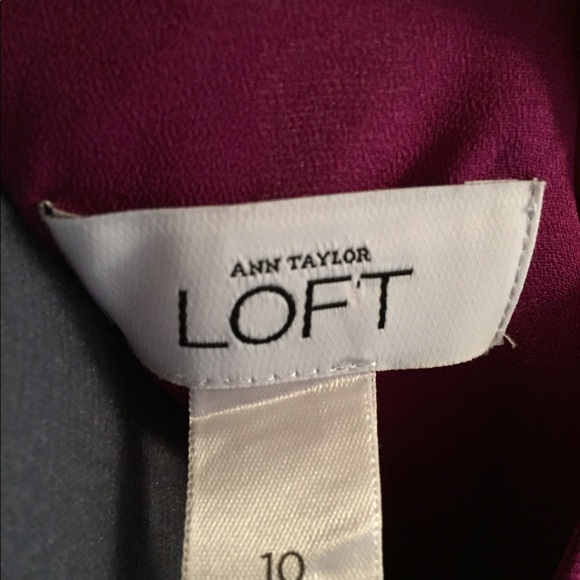 Loft 10 jewel purple dress silky semi formal - Picture 6 of 6